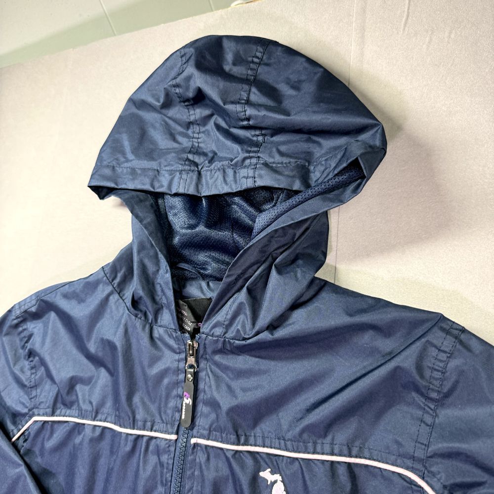 I5 Apparel Hooded Windbreaker Womens Large Blue Rain Outdoors Pockets Full‎ Zip - Picture 2 of 13